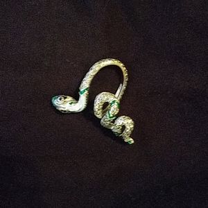 Silver snake ring- adjustable